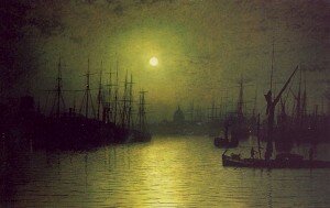 grimshaw Nightfall down the thames